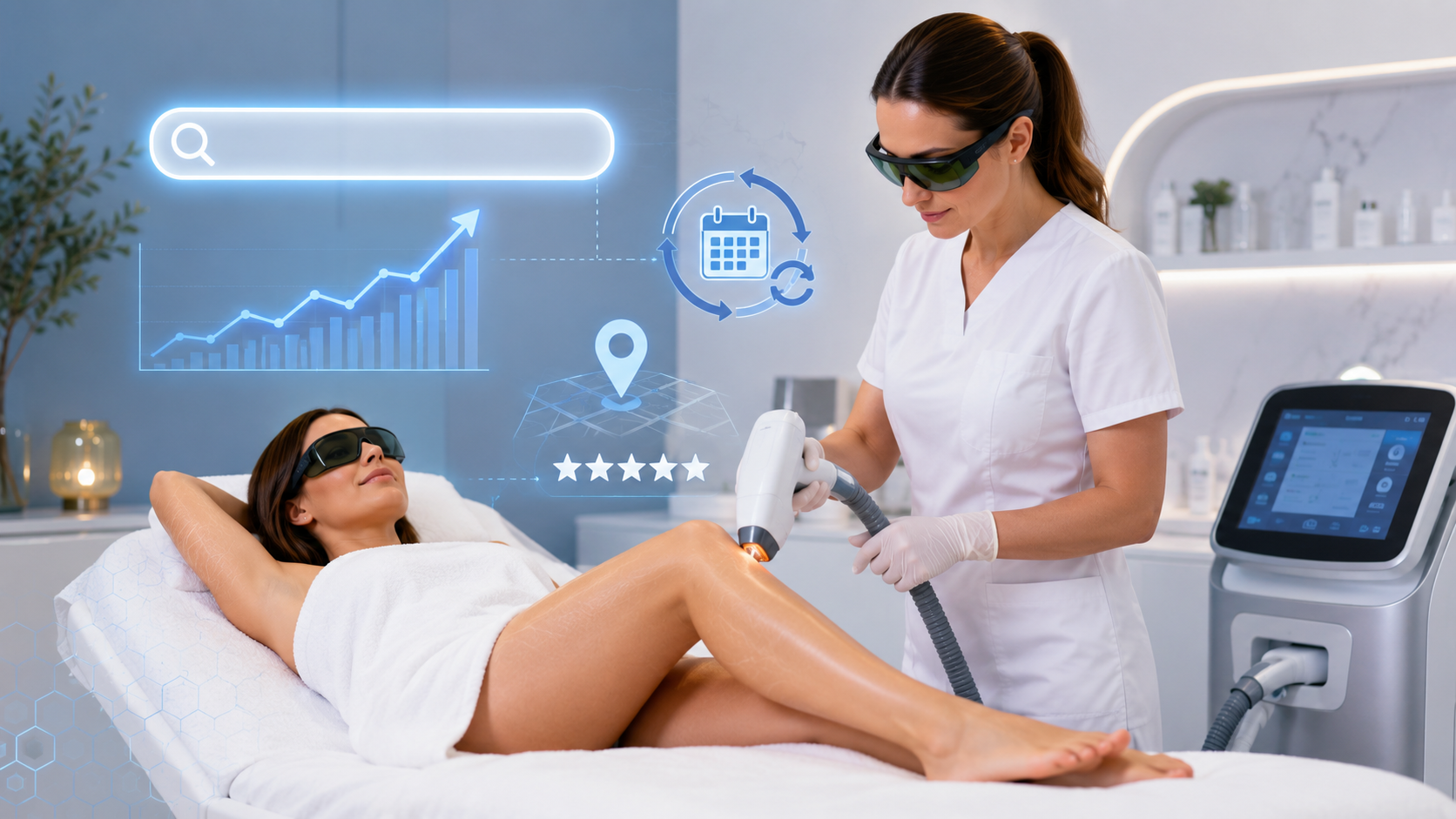 Laser Hair Removal SEO for Med Spas: Search Strategy for Recurring Treatment Demand article preview by Vistrane